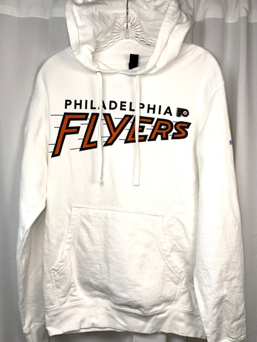 NHL Philadelphia Flyers White Hoodie Long Sleeve Sweatshirt, Size Small